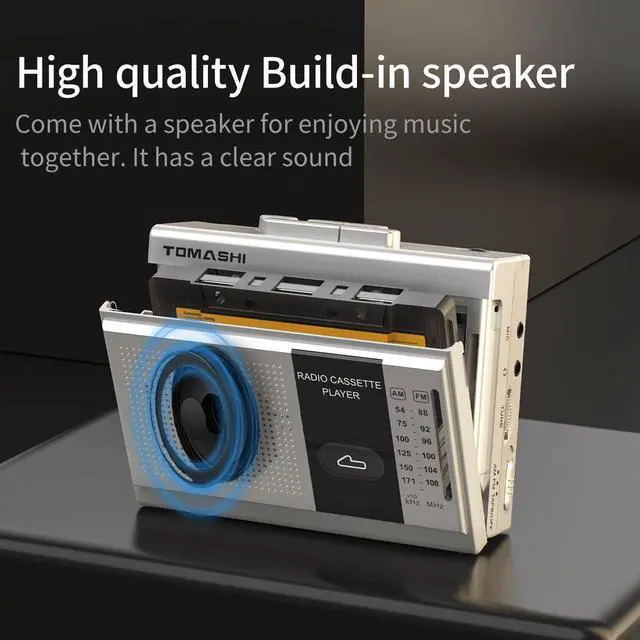 Alt view image 10 of 12 - Cassette Player Tape Recorder FM AM Radio with Built-in Speaker,Microphone F-315B
