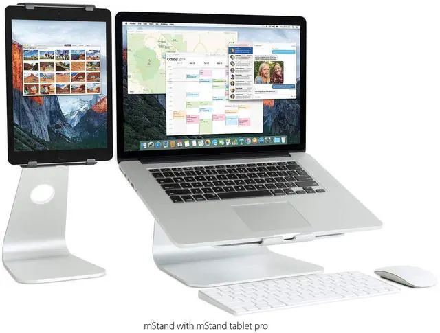 Alt view image 10 of 10 - 10032 mStand Laptop Stand, Silver (Patented)