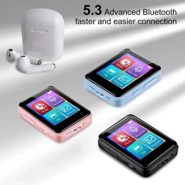 Alt view image 13 of 14 - MP3 Music Player 32GB with Bluetooth, Portable Mini Music Player with 1.8 inch Screen, Speakers, FM Radio, Recorder, Up to 512GB, Black