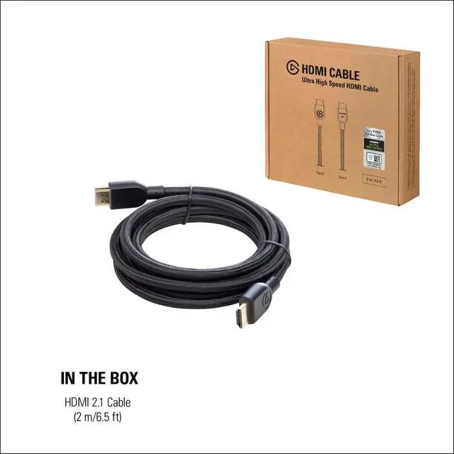 Alt view image 12 of 12 - Ultra High Speed HDMI Cable Certified HDMI 2.1, 48 Gbit/s, Supports 8K@60Hz, 4K@120Hz, Dynamic HDR, eARC, Dolby Atmos, Compatible with HD60 X, Sony PS4/PS5, Xbox Series X/S etc., 6.5ft