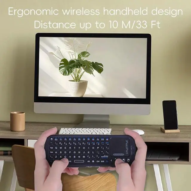 Alt view image 10 of 14 - 2.4G Mini Wireless Keyboard with Touchpad Mouse Combo, Lightweight Portable Keyboard Controller, Compatible with Android TV Box/PC/Tablets/PS4/Raspberry Pi 3/HTPC KP-810-19S