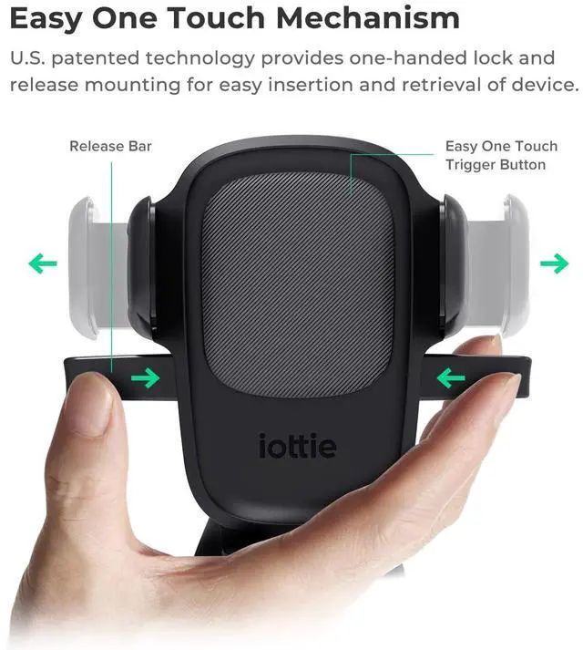 Alt view image 11 of 14 - Easy One Touch Signature Dashboard & Windshield Universal Car Mount Phone Holder Desk Stand with Suction Cup Base and Telescopic Arm for iPhone, Samsung, Google, More Smartphones