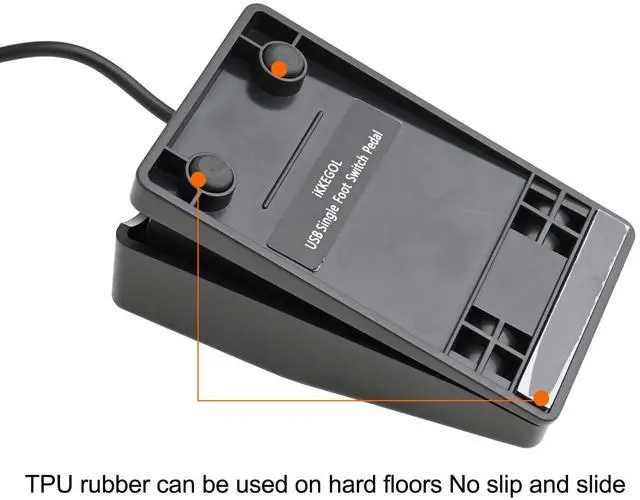 Alt view image 11 of 14 - Upgraded USB Foot Switch Single Pedal Mechanical Control Footswitch Map Mouse Keyboard Hotkey Combination Key Press Simulator Program Page Turner Game Transcription HID