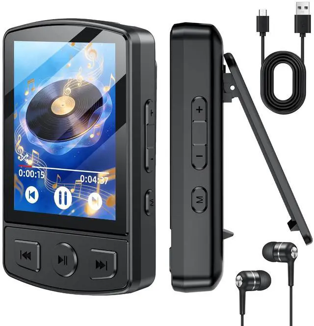 Alt view image 8 of 14 - MP3 Player with Bluetooth 5.2, 64GB Portable MP3 Player with Clip, Mini MP3 Music Player with Earphones FM Radio E-Book Reading HiFi-Speaker, Best Gift for Music Lovers