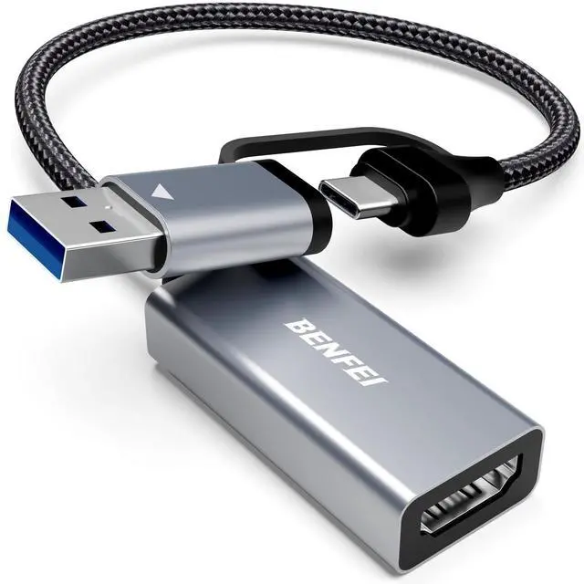 Alt view image 8 of 14 - Video/Audio Capture Card Supporting Full HD 1080P 60FPS for Streaming, Recording, Gaming, Compatible with Switch, PS4, PS5, Xbox, Work with PC/Windows/Mac OS