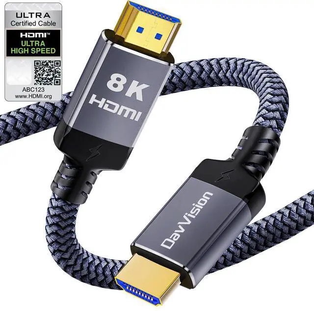 Alt view image 8 of 14 - 10K 8K HDMI 2.1 Cable 10FT eARC, Certified Ultra High Speed PS5 HDMI Cable Braided-8K@60Hz,4K@120Hz,48Gbps,HDCP 2.2 & 2.3,HDR 10,Compatible with PS5/Xbox/TV/RTX 4090/Monitor