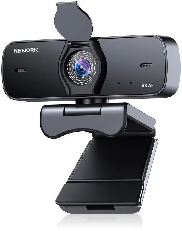 Alt view image 8 of 14 - 4K Webcam for PC with 2 Noise-Cancelling Microphones, Stable Auto Focus, Plug&Play Computer Camera for Online Teaching, Meetings, and Remote Communication