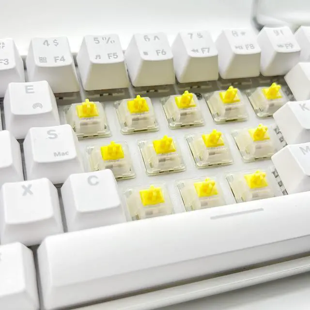Alt view image 12 of 14 - Milky Yellow Pro V2 Linear Switches Pre-lubed 5-Pin 50gf for All MX Mechanical Keyboard Game Keyboard(Milky Yellow Pro V2,90PCS)
