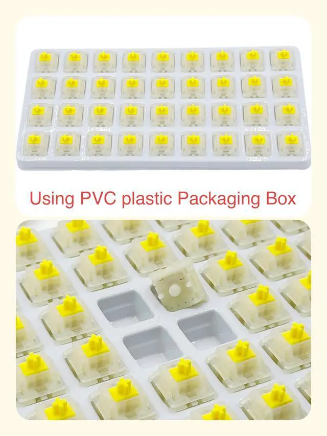 Alt view image 13 of 14 - Yellow Pro V2 Pre-lubed 5-Pin 50gf Linear Switches for All MX Mechanical Keyboard Game Keyboard(Milky Yellow Pro V2,72PCS)