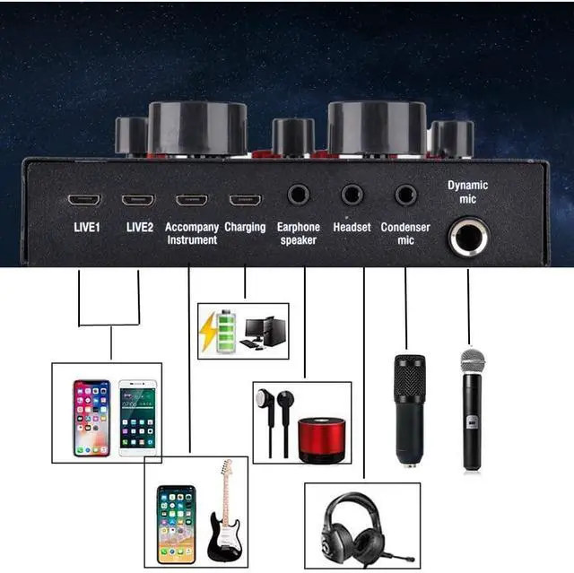 Alt view image 14 of 14 - Podcast Equipment Bundle, BM-800 Condenser with Voice Changer, Recording Studio Package - Podcast Microphone Bundle for Laptop, Streaming/Live Broadcast/YouTube Recording (AM200-V8)