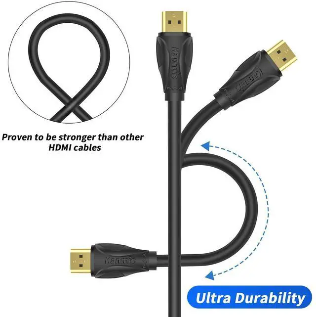 Alt view image 13 of 14 - 4K HDMI Cable 75ft, High Speed Hdmi Cables (HDMI2.0,18Gbps,1080P)-Ethernet Audio Return Video 4K HDMI Cable, Ultra High Speed Gold Plated Connectors, Compatible with Playstation Arc PS3 PS4 PC HDTV