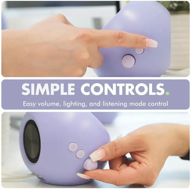 Alt view image 14 of 14 - Purple Computer Speakers for Desktop PC with RGB Lighting, Bluetooth, USB, and AUX - Triple Mode Connection, Dual 2.25" Drivers for Work and Play - Bluetooth PC Speakers - Purple
