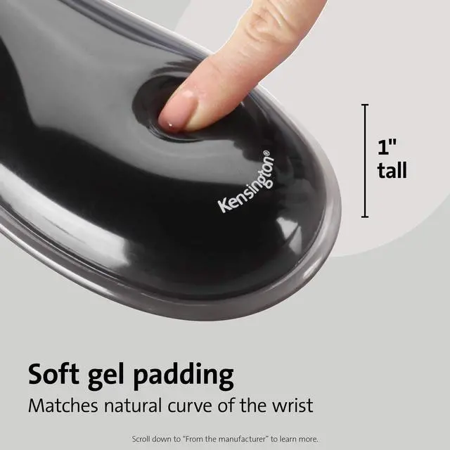 Alt view image 9 of 12 - Duo Gel Mouse Pad with Wrist Rest, Ergonomic Wrist Support for Pain Relief, Comfortable Non-Skid Gel Pad for Computer, Laptop, Office & Home 9.6" x 7.6", Blue K62401AM