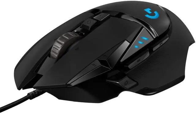 Alt view image 8 of 14 - G502 Hero High Performance Wired Gaming Mouse, Hero 25K Sensor, 25,600 DPI, RGB, Adjustable Weights, 11 Programmable Buttons, On-Board Memory, PC/Mac - Black