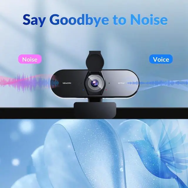 Alt view image 12 of 14 - 4K Webcam for PC with PDAF & CDAF Dual-autofocus, Ultra 4K HD, 2 Noise Reduction Mics, Auto Light Correction, USB-A, Privacy Cover, 79°FOV, Streaming Camera for PC, Mac, Laptop, Video Calls
