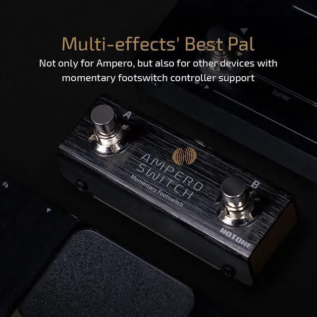 Alt view image 9 of 14 - Dual Footswitch Pedal Momentary 2-Way Pedal Foot Switch Controller Ampero Switch 6.35 mm