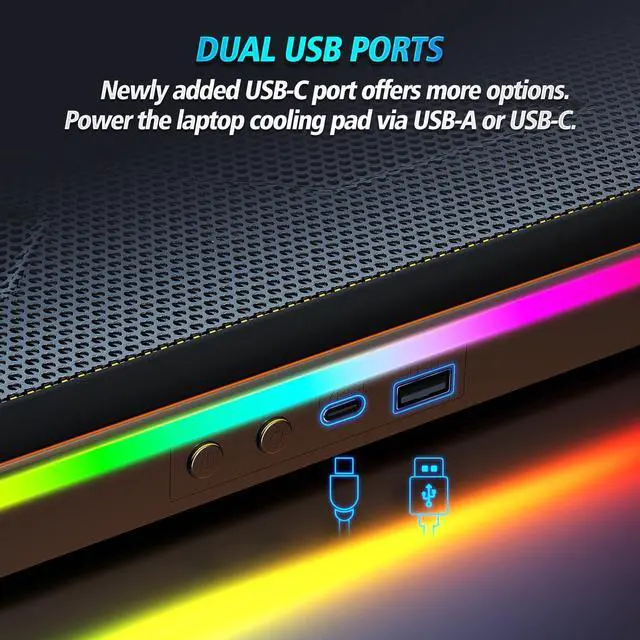 Alt view image 14 of 14 - Gaming Laptop Cooling Pad, Laptop Cooler with 15 Quiet Fans for 12-17.3 Inch Notebook, Slim Portable Laptop Cooling Stand with 7 Height Adjustable, 2 USB Ports, Phone Stand