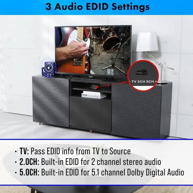Alt view image 11 of 14 - HDMI Audio Extractor 4K 60Hz & ARC Support, HDMI to RCA Optical Compatible with Dolby Digital DTS Stereo for Laptop Blu-Ray Gaming Consoles (JTECH-AE4KA)