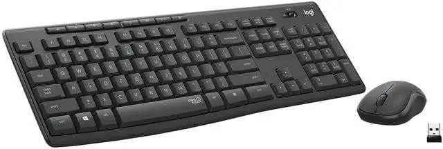 Alt view image 8 of 14 - MK295 Wireless Mouse & Keyboard Combo with SilentTouch Technology, Full Numpad, Advanced Optical Tracking, Lag-Free Wireless, 90% Less Noise - Graphite