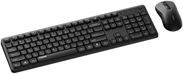 Alt view image 8 of 14 - X2100 Quiet Wireless Keyboard and Mouse Combo, 2.4GHz USB Receiver, 12 Multimedia Keys, Spill-Proof, Full-Sized, Compatible with PC, Laptop, Black