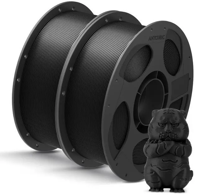 Alt view image 8 of 14 - PLA Filament 1.75mm Bundle, 3D Printing PLA Filament 1.75mm Dimensional Accuracy +/- 0.02mm, 1KG Spool (2.2 lbs), 2KG Black+Black