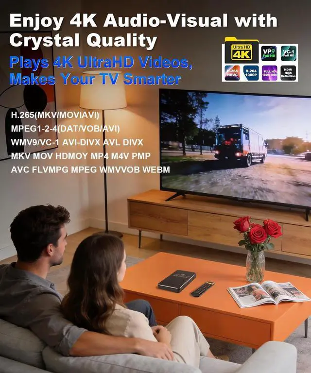 Alt view image 10 of 14 - 4K Digital Signage Media Player with Metal Case Built-in SSD / 2.5 Inch HDD Support, USB 3.0 Type-C, Auto Play & Loop, No Wi-Fi Needed, HDMI 4K H.265 Media Player for TV & Displays