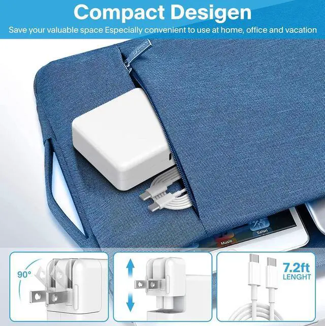 Alt view image 14 of 14 - Mac Book Pro Charger-118W USB C Fast Charger Power Adapter Compatible with MacBook Pro/MacBook Air 16 15 14 13 Inch, M1 M2 M3 M4 M5, New iPad Pro and All USB C Device, 6.6ft Charge Cable