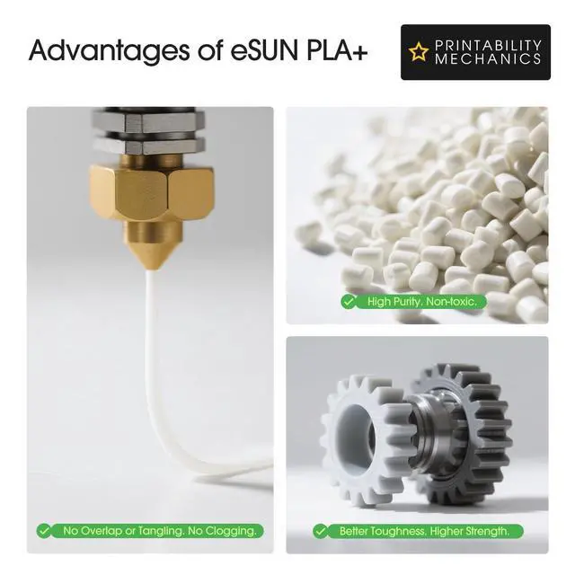 Alt view image 11 of 14 - PLA+ Filament 1.75mm, 3D Printer Filament PLA Plus, Dimensional Accuracy +/- 0.03mm, 1KG Spool (2.2 LBS) 3D Printing Filament for 3D Printers, Cold White