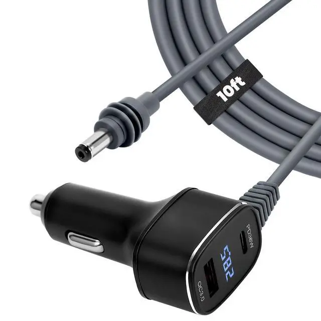 Alt view image 8 of 14 - Starlink Mini Car Adapter, Starlink Mini Cable 3 in 1, 12v-24v Adapter Dc Power Cable with Digital Display, Waterproof 18awg Car Power Supply for Trucks, Buses, Ships.(10FT)