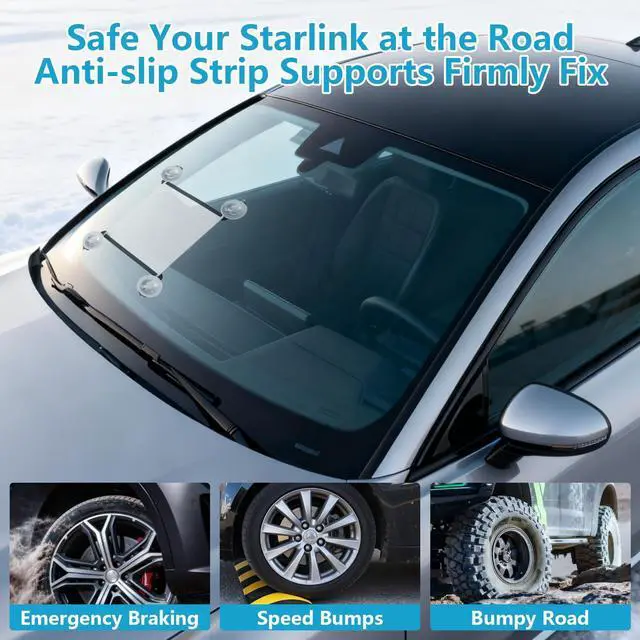 Alt view image 14 of 14 - Starlink Mini Suction Cup Mount with 3 in 1 Car Charger, Secure Satellite Mounting Kit for Car Windows & Sunroofs, Rv, Boat, Truck Glass and Road Trips with 2 Replaceable Suction Cup