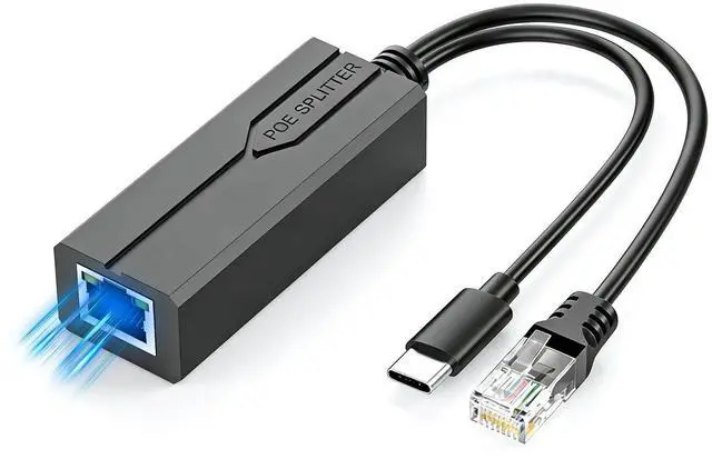 Alt view image 7 of 7 - Gigabit PoE Splitter USB C, POE to USB-C Adapter, 1000Mbps Speed No Lagging No Data-Loss, 5V 2.4A Type-C, IEEE 802.3af/at Compliant, Power Over Ethernet Splitter for Raspberry Pi 4/Security Cameras