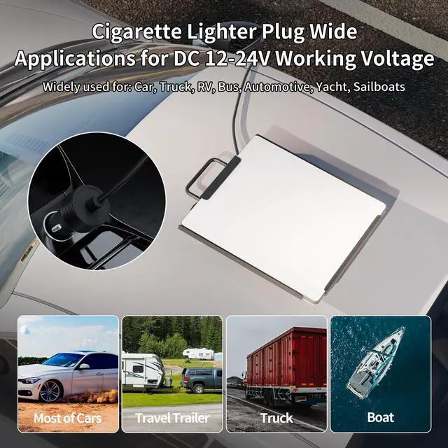 Alt view image 10 of 12 - Starlink Mini Cable Car Adapter with Step Up Converter, 12V Power Cable with Cigarette Lighter Plug, 10-28V to 30V 3.5A Conversion Kit for Truck RV No Worry About Voltage Drop or Rise
