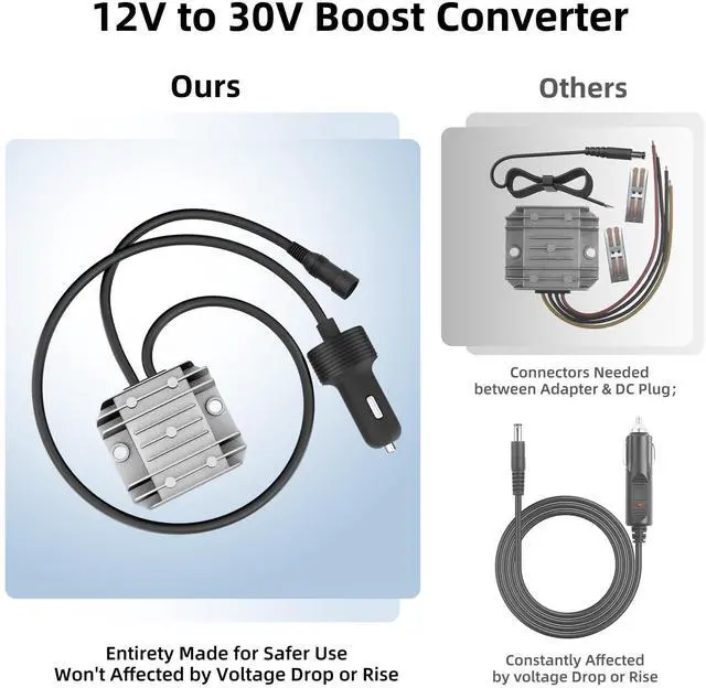 Alt view image 11 of 12 - Starlink Mini Cable Car Adapter with Step Up Converter, 12V Power Cable with Cigarette Lighter Plug, 10-28V to 30V 3.5A Conversion Kit for Truck RV No Worry About Voltage Drop or Rise