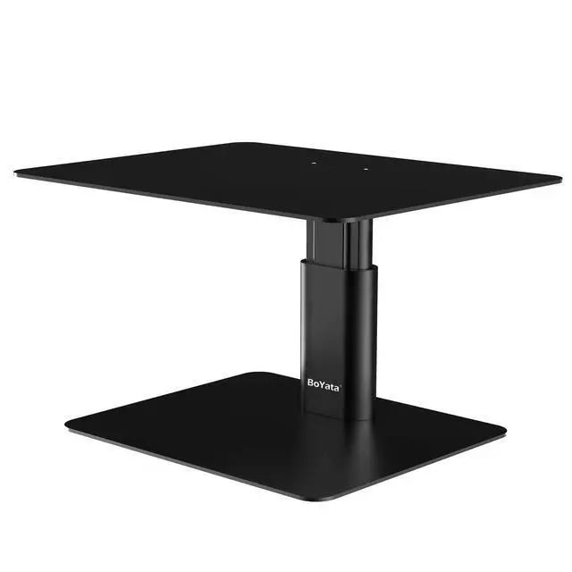 Alt view image 8 of 14 - Monitor Stand, Adjustable Monitor Riser Metal Computer Stand Compatible with TV, PC, Laptop, Computer, iMac, and All Screen Display-Black