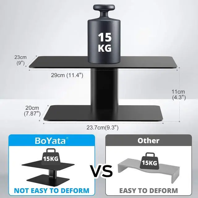 Alt view image 10 of 14 - Monitor Stand, Adjustable Monitor Riser Metal Computer Stand Compatible with TV, PC, Laptop, Computer, iMac, and All Screen Display-Black