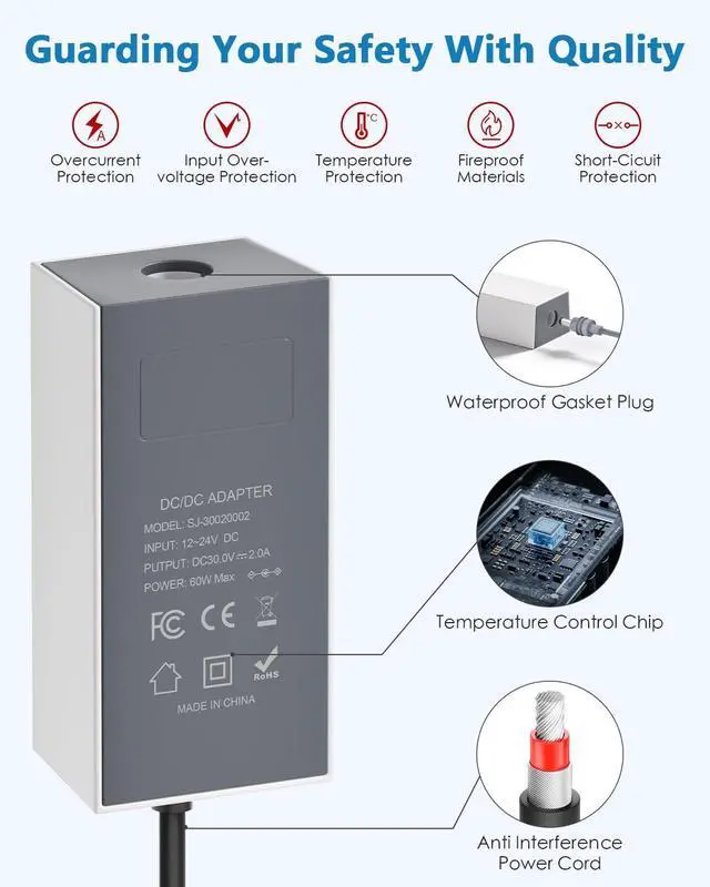 Alt view image 13 of 14 - Starlink Mini 12V Battery Adapter with Switch 12V-24V to 30V 2A Step Up Converter Starlink Mini DC Power Supply Adapter Direct to Battery Cable O-Ring No Voltage Drop Waterproof for Truck,RV,Camping