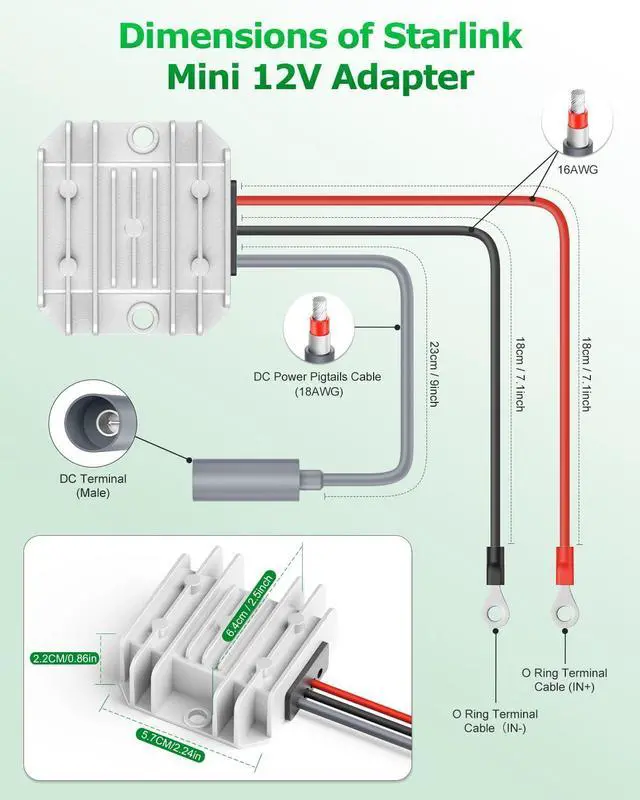 Alt view image 12 of 14 - Starlink Mini 12V Adapter DC Step Up Converter 12V to 30V 3.5A Smart Boost Starlink Mini Power Supply Cable Battery Pack for RV Accessories 9-28V Input with Waterproof DC Port No Voltage Drop