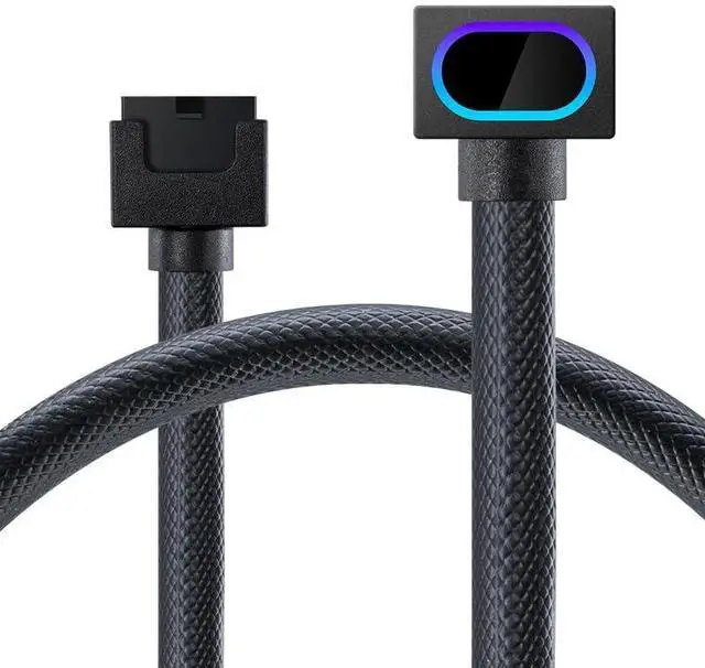 Alt view image 9 of 14 - Hydra-16PIN 12VHPWR Modular Cable, 90 Degree Adapter, 12+4-Pin (16-Pin) 12HVPWR to 12HVPWR, Male to Male for All RTX 40 and 50 Series 4080 4090 5080 (NOT 5090) PC GPU Power Cord (A Type, Black)