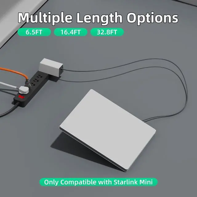 Alt view image 10 of 12 - Starlink Mini Cable 32.8ft/10M, Extension Replacement Power Cable for Starlink Mini DC Male to Male Waterproof Cord