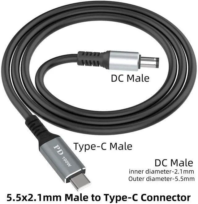 Alt view image 2 of 7 - for Starlink Mini USB C to DC Power Cable, Starlink Mini USB C Cable for 65W+ PD Power Bank, Max Power 100W, Small and Portable Starlink Mini Cable Kit