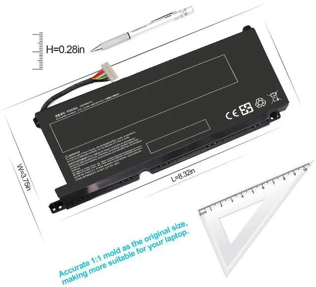 Alt view image 13 of 14 - PG03XL Replacement HP Pavilion Gaming 15-DK 15T-DK 15-EC Laptop Battery for hp Pavilion 15-DK0XXX 15-DK0056WM 15-DK0068WM 15-DK0055NR 15T-DK200 15-EC0013DX 15-EC1073DX L48495-005 52.5Wh(Type A)