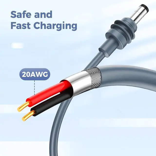 Alt view image 14 of 14 - Starlink Mini Power Cable, Starlink Replacement Power Cable 16.4 FT/5M for Starlink Mini DC Power, Waterproof Outdoor DC to DC Charging Cord Gray