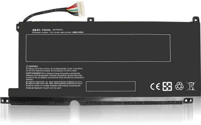 Alt view image 12 of 14 - PG03XL Replacement HP Pavilion Gaming 15-DK 15T-DK 15-EC Laptop Battery for hp Pavilion 15-DK0XXX 15-DK0056WM 15-DK0068WM 15-DK0055NR 15T-DK200 15-EC0013DX 15-EC1073DX L48495-005 52.5Wh(Type A)