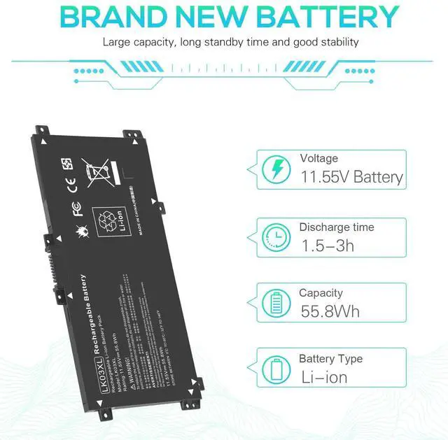Alt view image 11 of 14 - LK03XL L09281-855 916814-855 Battery for HP Envy X360 bp1xx bq0xx bq1xx bq021dx bp112dx cn0xxx cn1xxx cn0011dx cn0012dx cp0xxx cp0011dx ae1xx ae111dx bw0xxx bw0013dx ce0xxx ce1xxx ce1013dx