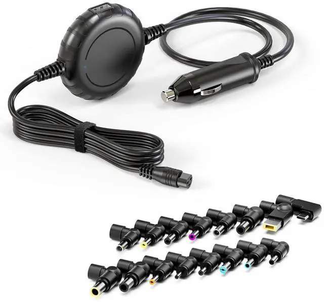 Alt view image 8 of 14 - 90W 65W Universal Laptop Car Charger with 16 Interchangeable Tips (Including USB C) for HP Dell Asus Lenovo Samsung MacBook Pro Air Google Chromebook Ultrabook Notebook