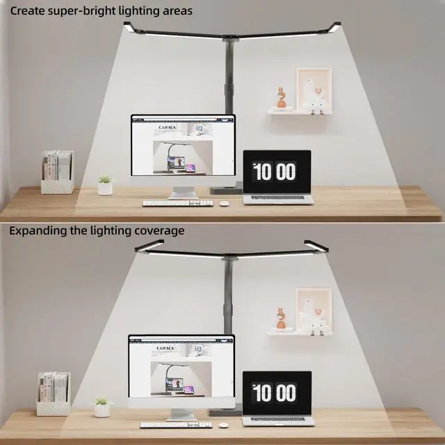 Alt view image 9 of 12 - desk lamp for home officeArchitect Led Desk Lamp with 25 Lighting Modes Adjustable Flexible Gooseneck, 24W Ultra Bright Task Lamp with Atmosphere LightingBlack Desktop)