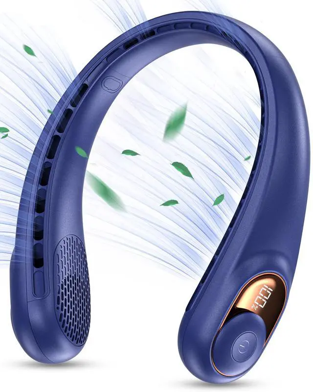 Alt view image 8 of 14 - Portable Neck Fan, Personal Bladeless Rechargeable, Upgraded 4000mAh Battery & 360° Surrounding Air Outlet, Increase Air Volume, Ultra Quiet, Long Use Time Wearable Fan for Home Travel