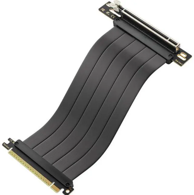 Alt view image 8 of 14 - Pcie 4.0 Riser Cable, PCIe 4.0 x16 High Speed Flexible Extension 90 Degree Adapter Compatible with 4090 4080 4070 3090 and Pcie 3.0 System 200mm/7.8inch