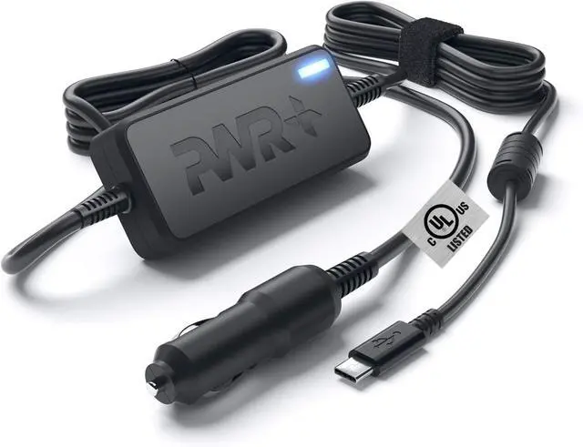 Alt view image 8 of 14 - USB-C CAR Charger for Dell Latitude 5420 3520 5520 5510 7320 7520 7410 7420 9520 9510 Chromebook 3100 XPS 9370 9570 Pro 14 16 Plus Laptop DC Adapter 90W 65W 45W - UL Safety Long Power Cord Fast Charge