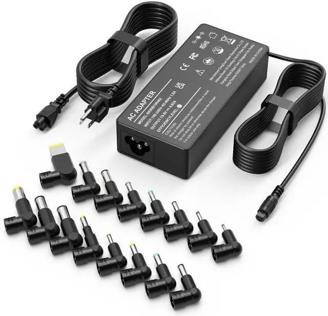 Alt view image 7 of 12 - 90W Universal Laptop Charger Compatible with HP Lenovo Dell Acer Asus Toshiba IBM Fujitsu Notebook Ultrabook Chromebook Computer Charger AC Adapter Power Cord with 16 Tips